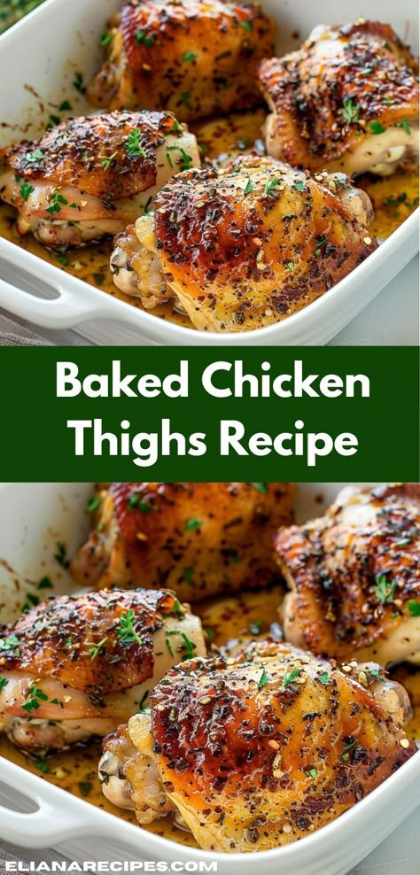 Searching for dinner ideas with chicken? Our Baked Chicken Thighs Recipe is an excellent choice! This easy chicken recipe is perfect for family dinners or entertaining guests. Chicken Thigh Dinner Recipes, Chicken Thighs Dinner, Dinner Gathering, Easy Chicken Recipe, Juicy Baked Chicken, Food Sensitivity, Chicken Thighs Recipe, Thighs Recipe, Sunday Dinners