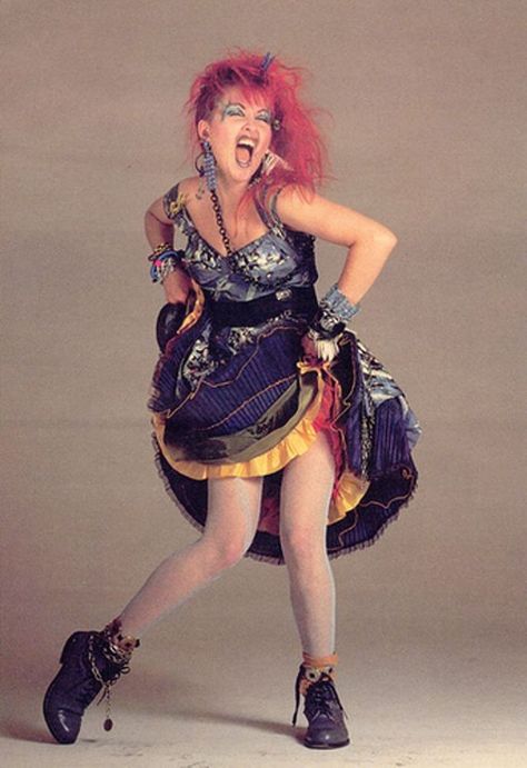 Cyndi Lauper Costume, Cindy Lauper 80's, Look 80s, 80s Punk, 80s Look, 80’s Fashion, Havana Nights, Cyndi Lauper, 80s Outfit