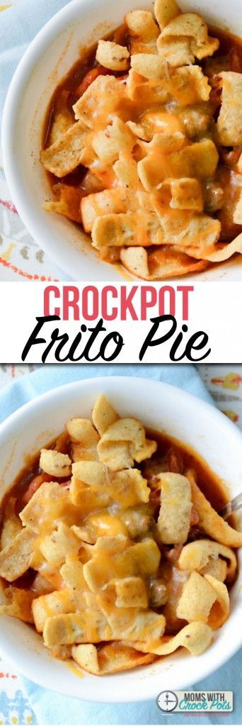 Kid friendly, mom approved. You have to try this yummy Crockpot Frito Pie Recipe for dinner tonight! Frito Pie Recipe, Frito Pie, Crock Pot Slow Cooker, Crock Pot Cooking, Kid Friendly Meals, Cooker Recipes, Pie Recipes, Slow Cooker Recipes, Kids Meals