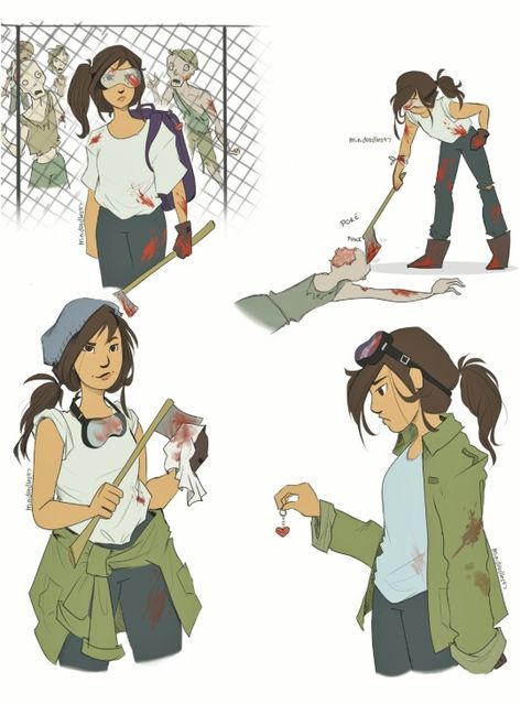 Zombie Apocalypse AU by minidoodles97 on tumblr Zombie Apocalypse Oc, Zombie Oc, Apocalypse Oc, Zombies Apocalypse Art, Apocalypse Au, Anime Zombie, Zombie Apocalypse Outfit, Apocalypse Survivor, Arte Zombie