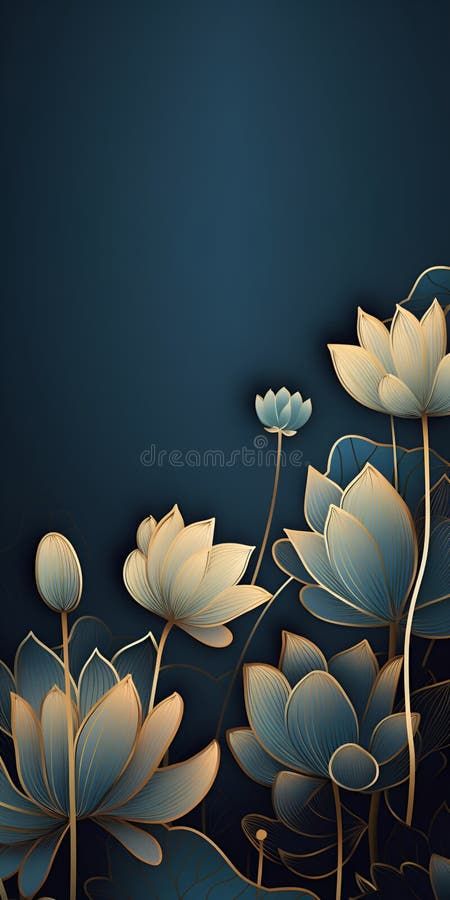 Golden lotus line arts on dark blue background luxury gold wallpaper design wedding background royalty free stock photos Background Luxury, Golden Lotus, Mandir Design, Dark Blue Background, Gold Wallpaper, Wedding Background, Wallpaper Design, Design Wedding, Blue Design