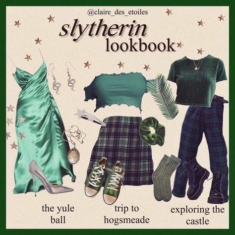 Slytherin Lookbook, If I Went To Hogwarts, Slytherin Pride, What House, Slytherin Aesthetic, Harry Potter Series, Fall Fits, Dream Clothes, My House