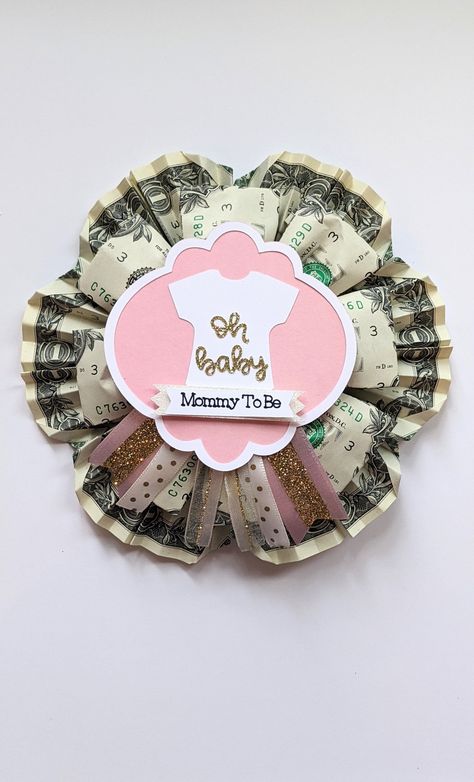 Baby Shower Money Gift Ideas, How To Fold Money Into A Butterfly, Money Folding Butterfly, Money Corsage, Money Rosette, Baby Shower Money Tree, Rose Money Origami, Money Tree Diy Cash Gifts, Baby Shower Tree