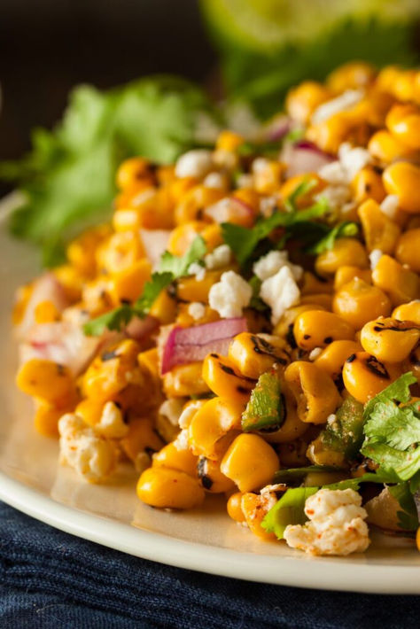 Pioneer Woman Mexican Street Corn Salad Street Corn Skillet Pioneer Woman, Corn Skillet, Mexican Street Corn Salad Recipe, Olive Oil Mayonnaise, Street Corn Salad, Mexican Corn Salad, Grilled Corn Salad, Mexican Street Corn Salad, Vegan Mayo