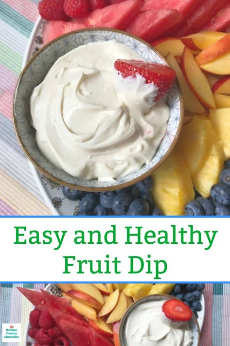 Healthy Fruit Dip Recipe, Easter Fruit Tray, Fruit And Dip, Healthy Fruit Dip, Yogurt Fruit Dip, Fruit Dip Recipe, Healthy Dip Recipes, Easy Fruit Dip, Cream Cheese Fruit Dip