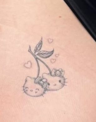 Kiss Tattoo, Kiss Tattoos, Butterfly Kisses, Diy Clothes, Tatting, Hello Kitty, Kiss, Kitty, Tattoos