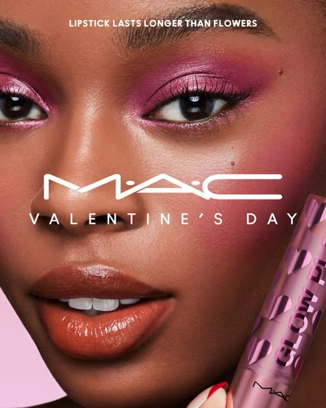 MAC Valentine's Day 2023 (MAC Cosmetics) Lip Photography, Poster Cosmetic, Hair Marketing, Makeup Poster, Mac Beauty Products, Cosmetics Advertising, Faith Design, Jason Kim, Beauty Advertising