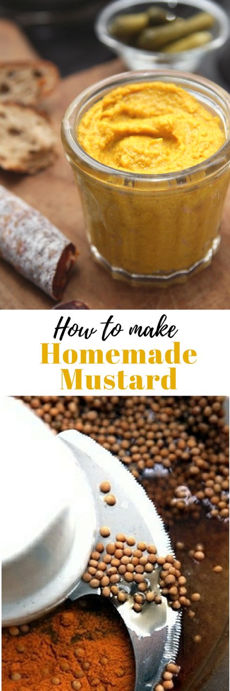 Homemade Mustard Recipe, Make Mustard, Stone Ground Mustard, Food Seasoning, Homemade Mustard, Recipe For Beginners, Mustard Recipe, Prepared Horseradish, Ground Mustard