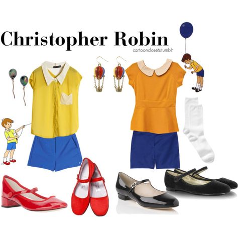 "Christopher Robin" by bforbel on Polyvore Christopher Robin Costume, Robin Girl, Disney Halloween Cruise, Winnie The Pooh Costume, Robin Costume, Baby Activities, Winnie The Pooh Friends, Christopher Robin, Physical Beauty