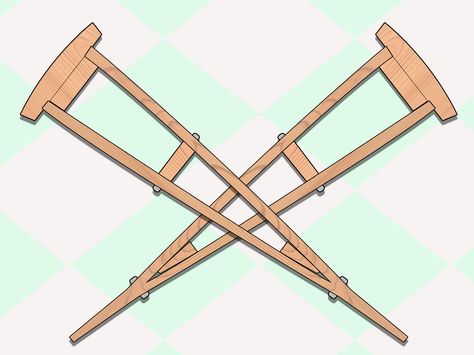 How to make #crutches from scrap lumber. 10 easy steps with pictures  #diy #diyideas Foot Injury, Threaded Rods, Nursing Notes, Crutches, Mini Things, Love Craft, Wood Glue, Clever Diy, Diy Wood Projects