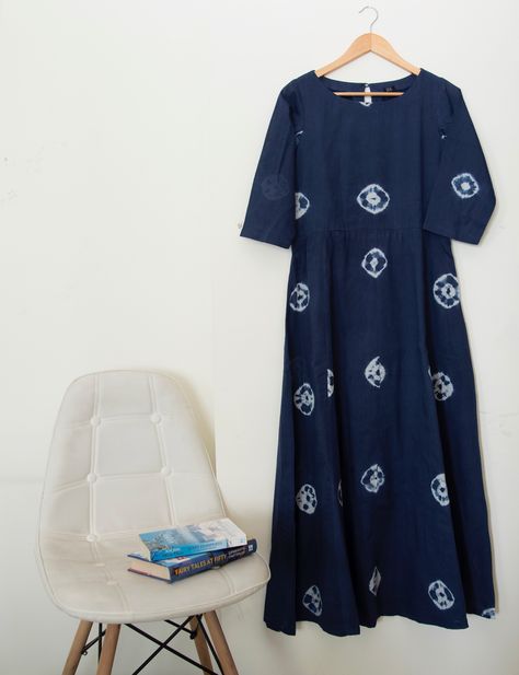 Tie and dye maxi indigo dress by Sarah couture...message for inquiries Tie Dye Dress Outfit, Tie N Dye, Indigo Dress, Girls Cotton Dresses, Shibori Tie Dye, Tie And Dye, Tie Dye Dress, Tie Dye Patterns, Indian Designer Wear