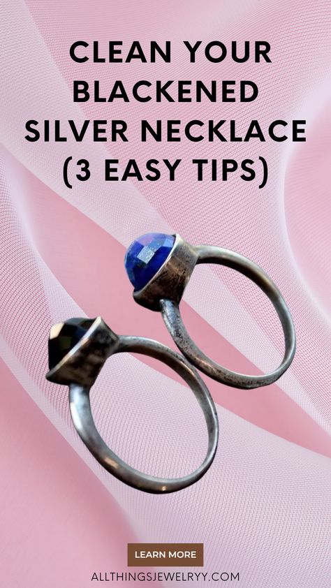 Is your silver necklace turning black? In this guide, we’re discussing why it happens, its prevention, and how to clean your silver necklace. #Your #Tidiness #Sparkling #of #Art #and #Gemstone #the #for #Tips #Keeping #Cleaning #Jewelry #Care How To Clean A Silver Necklace, How To Clean A Necklace, How To Clean 925 Silver Jewelry, Storing Sterling Silver Jewelry, How To Clean Stainless Steel Jewelry, How To Clean Tarnished Silver Jewelry, How To Clean Sterling Silver Jewelry, How To Clean Silver Jewelry, Jewlery Cleaner