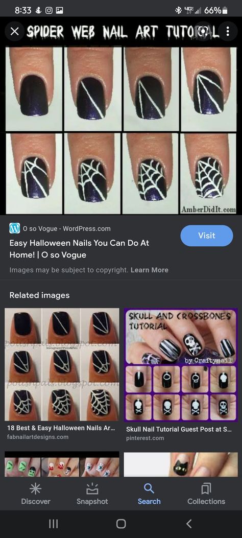 Diy Goth Nails, Easy Goth Nail Designs, Halloween Nails At Home Easy, Step By Step Halloween Nails, Simple Goth Nail Ideas, Simple Diy Halloween Nails, Easy Gothic Nails, Beginner Halloween Nails, Nail Captions