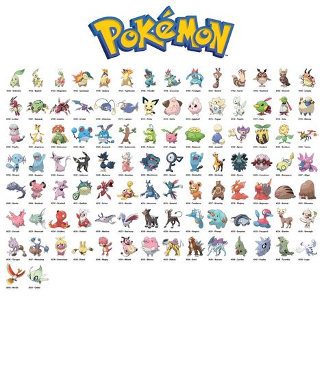 Gen 2 Pokemon, Pokemon Chart, Pokemon Quiz, Series List, Pokemon Names, 151 Pokemon, Pokemon Poster, Pokemon 20, Pokemon Pins