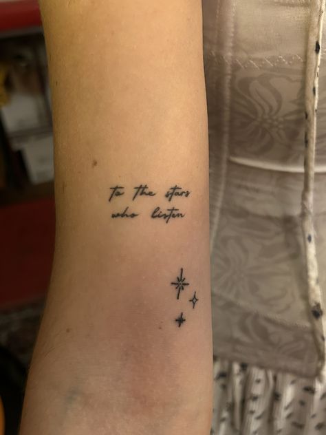 Small Acotar Tattoo, Acotar Tattoos, Script Tattoos, Flash Ideas, Tattoo Script, Dream Tattoos, Star Tattoos, Tattoos Ideas, Tattoo Inspo