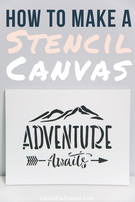 Stencil On Canvas, Spray Paint Crafts, Spray Paint Projects, Stencils Tutorials, Stencil Wall Art, Easy Diy Home Decor, Diy Spray Paint, Canvas Letters, Stencil Projects