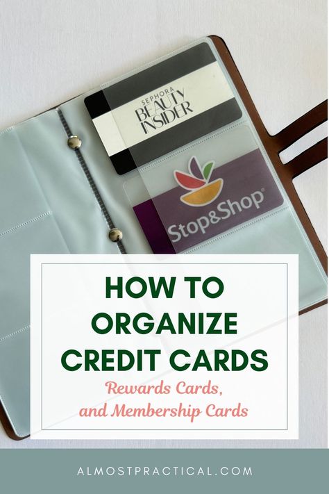 Struggling to keep track of all your cards? 😕 Discover easy and fun organizational tips to manage your credit, rewards, gift, and membership cards with ease! 🏁💯💼 Paperwork Organization, Card Organization, Trading Card Storage Boxes, Credit Card Organizer, Trading Card Storage, Organized Lifestyle, Clear The Clutter, Garage Bedroom, Organizing Paperwork