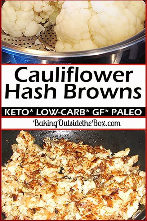 Keto cauliflower hash browns. This cauliflower recipe is so good, so easy, and so low carb, that you will find them irresistible. Great for Atkins, keto, and other low carb diets. Paleo option too! Low Carb Quiche, Low Sugar Diet Recipes, Low Carb Bagels, Paleo Recipes Breakfast, Potato Toppings, Hashbrown Recipes, Cauliflower Recipe, Dessert Cookbooks, Low Carb Diets