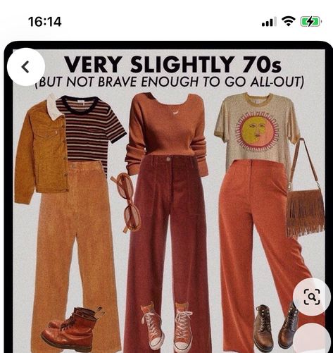 Vintage 70s Sewing Patterns, Boho Pants Winter, Casual 70s Inspired Outfits, Seventies Inspired Outfits, 70s Fall Outfits Vintage, Casual 70s Outfits Vintage, Fall 70s Fashion, 70s Aesthetic Fashion Winter, 70s Winter Outfits Vintage