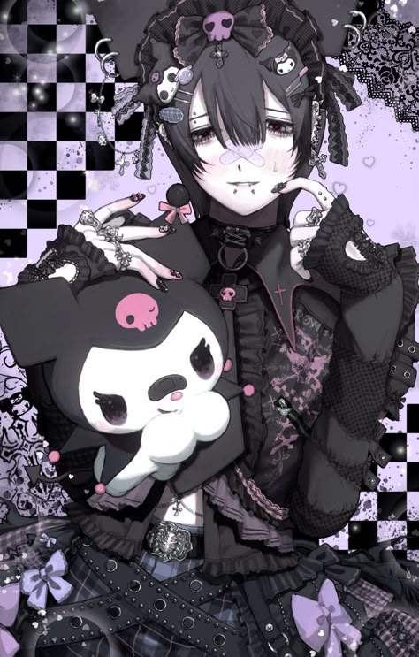 Jirai Kei, Yami Kawaii, Arte Cyberpunk, 캐릭터 드로잉, 영감을 주는 캐릭터, Animated Icons, Kawaii Art, Boy Art, Art Inspiration Drawing