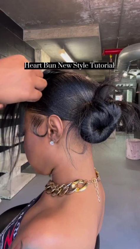 Heart Bun New Style Tutorial 🍂Autumn & Winter New Arrival Hair 🛒 https://zsfhair.com/Colorwigfb | ZSF Hair | Neko Fuzz · We The Robots (feat. Barbasauce) Heart Buns With Bangs, Two Heart Buns Hairstyle, Heart Shaped Bun Hairstyles, Heart Bun Tutorial, Heart Buns Hair, Heart Buns Hairstyle, Heart Buns, Hairstyles For Holiday, Vday Hair