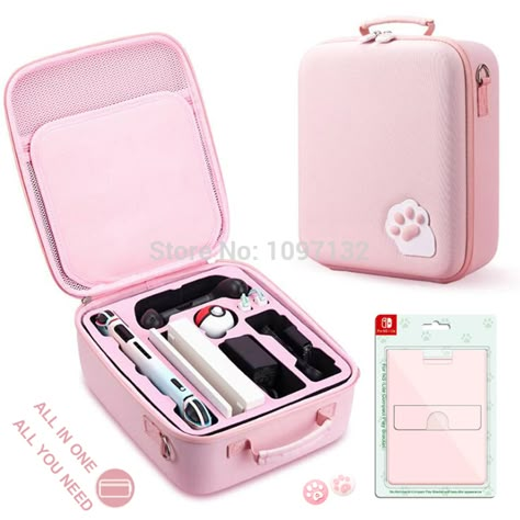 Cute Nintendo Switch, Kawaii Nintendo Switch, Kawaii Nintendo, Nintendo Switch Console, Nintendo Switch Case, Nintendo Switch Accessories, Console Storage, Cheap Bags, Console Accessories