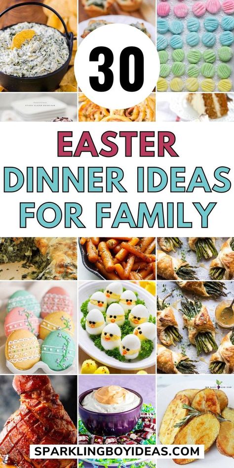 Easter Dinner Ideas For Two, Healthy Easter Dinner, Easy Easter Dinner Ideas, Creative Easter Desserts, Easter Potluck, Easter Dinner Party, Easter Dinner Ideas, Easy Easter Dinner, Easter Buffet