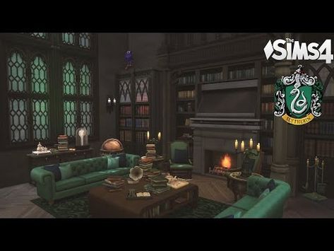 SLYTHERIN Dynasty Palace 🐍 (noCC) THE SIMS 4 | Stop Motion - YouTube Hufflepuff And Ravenclaw, Hogwarts Decor, Ravenclaw House, Harry Potter Aesthetic, Sims 4 Build, The Sims4, Ravenclaw, The Sims 4, Stop Motion