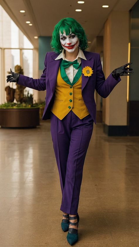 Looking for the perfect Joker costume female outfit Our latest blog post features a stunning 2024 ensemble with a white shirt hot easy purple corset and appropriate 2019 style The modest size green corset and purple shirt complete the look with stylish shoes Stand out this Halloween in this trendy and fashionable costume Joker Costume Female Outfit, Female Joker Costume, Joker Dress, Halloween Joker, Joker Outfit, Female Joker, Comic Book Villains, Joker Makeup, Joker Costume