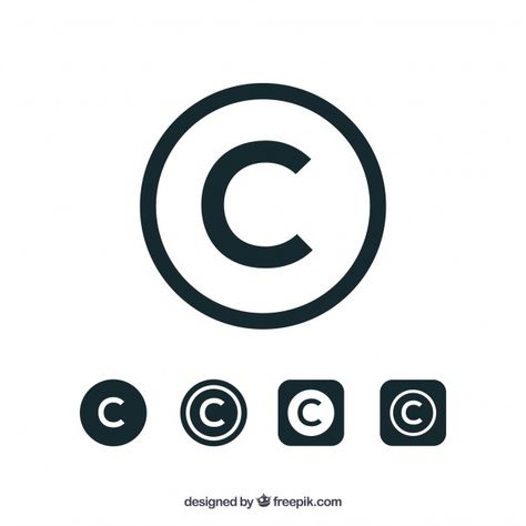 Copyright symbol in flat style Free Vect... | Free Vector #Freepik #freevector #logo #sign #flat #symbol Copyright Logo, Bape Wallpaper Iphone, Tattoo Canvas, Copyright Symbol, Psd Icon, Graphic Editing, Free Vectors, Flat Style, Canvas Designs