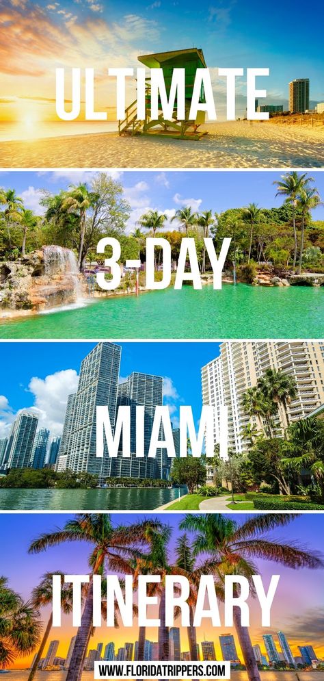 Ultimate 3-Day Miami Itinerary Miami Trip Packing Lists, Downtown Miami Things To Do, Top Things To Do In Miami, Miami 3 Day Itinerary, Miami Itenary, 30th Birthday Miami, 3 Days In Miami, Miami To Do List, What To Do In Miami Florida