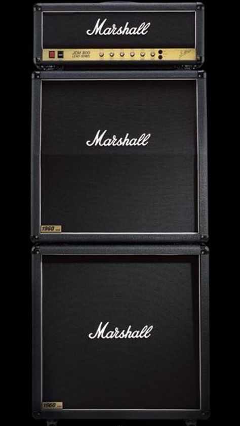 marshall-stack Marshall Wallpaper, Amp Wallpaper, Marshall Amplification, Guitar Fingers, Marshall Amps, Rush Band, Wallpaper For Walls, Wall Of Sound, Guitar Rig