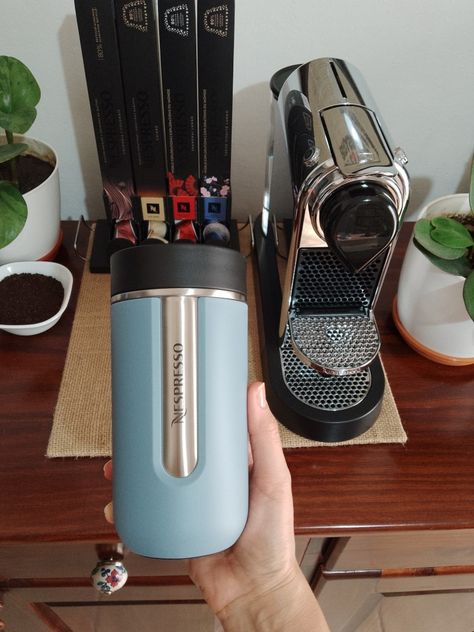 Nespresso Nomad Travel Mug, Nespresso Travel Mug, Travel Mug Aesthetic, Nespresso Aesthetic, Mug Aesthetic, Nomad Travel, Thermal Mug, Memes Status, Coffee Bar