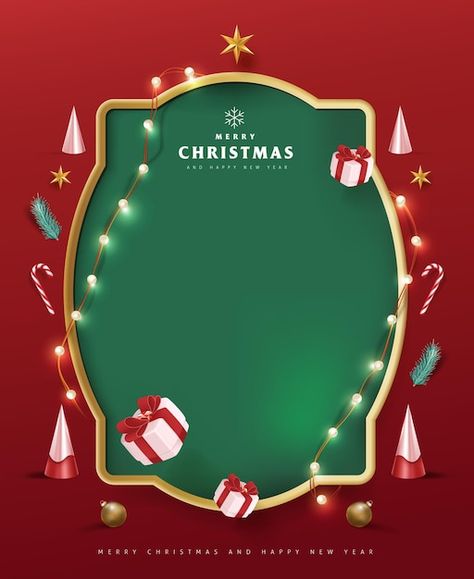 Xmas Frames, Business And Advertising, Christmas Poster Design, Banner Frame, Christmas Promo, Christmas Landscape, Christmas Promotion, Merry Christmas Banner, Free Psd Files