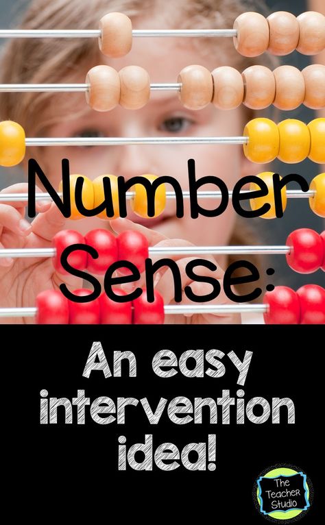 Number Sense: Math Intervention Idea