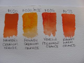 The Watercolour Log: Cadmium Orange - Pigment Orange 20 (PO20) Cadmium Orange, Contemporary Watercolor, Design Basics, Orange Paint, Artist Palette, Watercolor Palette, Color Analysis, What To Make, Happy Colors