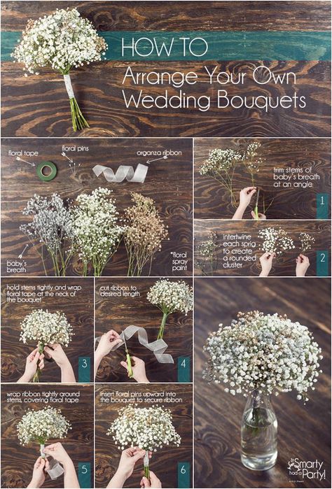 ขวดโหล Mason Jar, Breath Flowers, Babies Breath, Beautiful Bouquets, Diy Wedding Bouquet, בר מצווה, Design Master, Baby Wedding, Baby's Breath