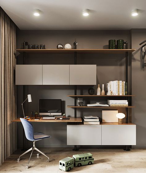 Study Unit Designs In Bedroom Modern, Work Table Design Bedrooms, Working Room Modern, Modern Study Unit Designs, Study Room Design Modern, Modern Study Table In Bedroom, Study Table Designs Modern, Study Unit Designs In Bedroom, Study Unit Designs