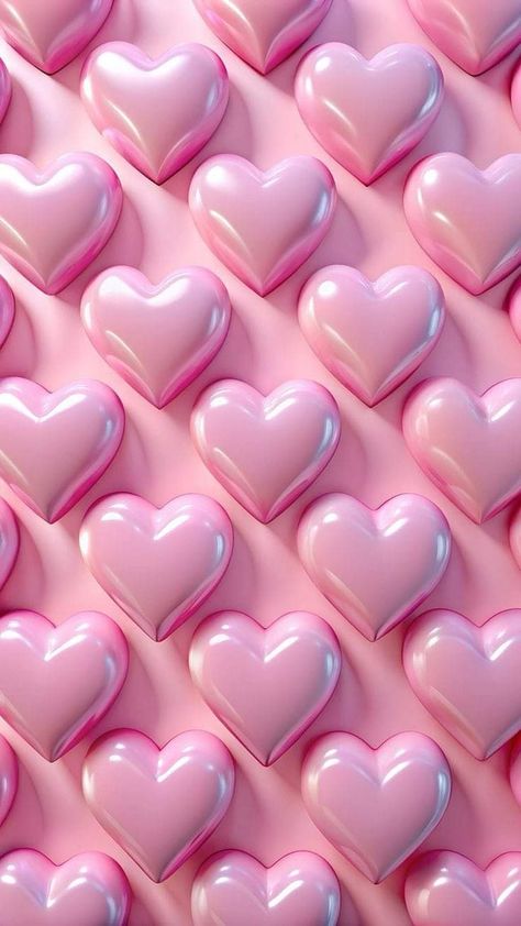 Hearts Background Aesthetic, 3d Wallpaper Heart, Pink 3d Wallpaper Iphone, 3d Heart Wallpaper, Iphone Wallpaper Heart, Heart Wallpaper Iphone, Heart Phone Wallpaper, 3d Pink Heart, Pink Hearts Wallpaper