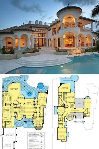 Mediterranean House Blueprints, Pool House Blueprints, Large Mansion Floor Plans, Luxury Two Story House Plans, 2 Story Mediterranean House Plans, Mediterranean Home Floor Plans, Mediterranean Mansion Floor Plan, Mediterranean House Floor Plan, Mega Mansions Floor Plan