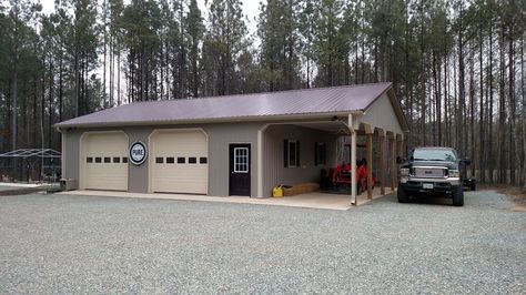 Pole Garage, Accessory Building, Moss Roof, Shop Building Ideas, Steel Garage Buildings, Open Porch, Metal Garage Buildings, Gable Roof Design, Metal Shop Building