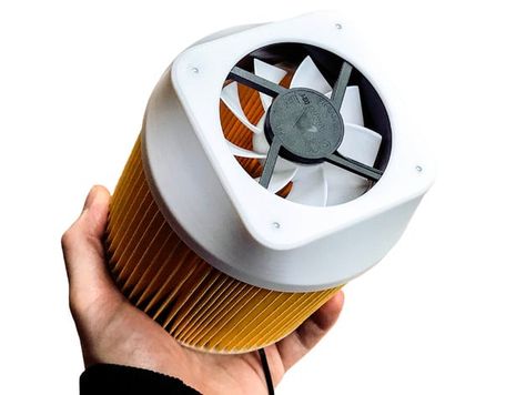 Air Filter Purifier Cleaner for 3d Printer Active Carbon HEPA Dust Filtration Health 80mm Fan Affordable No Smell by Maurice94 Diy Air Purifier, 3d Printer Projects, Carbon Filter, Air Purifier, Air Filter, 3d Printer, 3d Printing, Printer, Filter