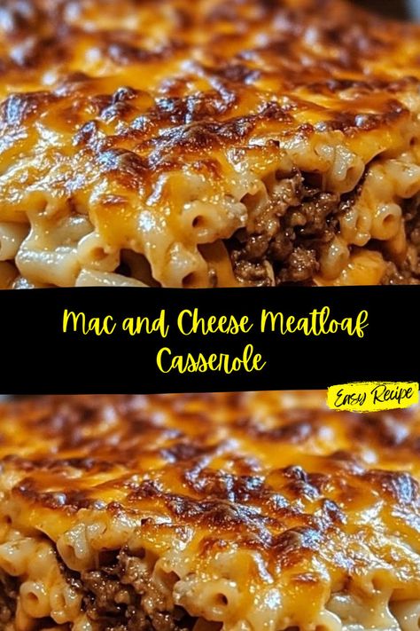 Cheese Meatloaf, Beef Macaroni, Meatloaf Casserole, Cheese Stuffed Meatloaf, Mac And Cheese Casserole, Condensed Tomato Soup, Cheese Casserole, Pasta Soup, Cheesy Recipes