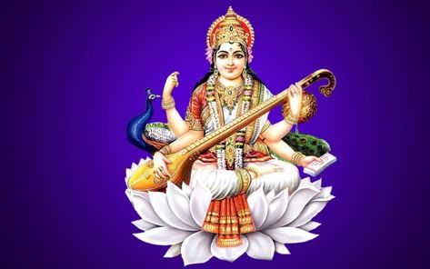 Saraswati Mantras For Wisdom and Knowledge Saraswati Vandana, Saraswati Mata, Hindu Worship, Basant Panchami, Saraswati Devi, Saraswati Goddess, Hindu Culture, Editing Background, Image Hd