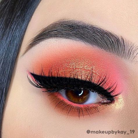 (paid link) Explore "Colorful natural makeup look". See more look about natural makeup look, natural makeup look inspiration, beauty? ... Coral Palette, Coral Eyeshadow, Coral Makeup, Peach Eyeshadow, Pink Eye Makeup, Sunset Vibes, Makeup News, Pink Eye, Makijaż Smokey Eye