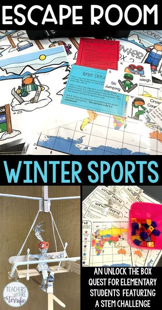 Winter Team Building Activities, February Stem, Stem Winter, Escape The Classroom, Escape Room Challenge, Escape Room For Kids, Stem Classes, Stem Ideas, Sports Science