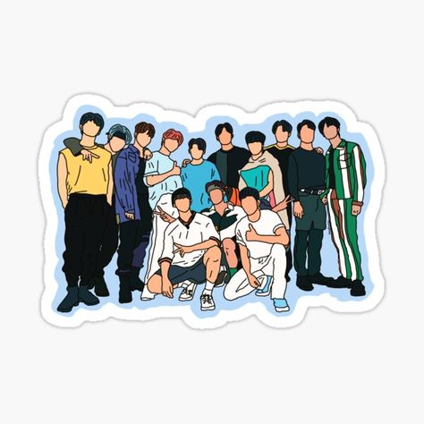 Svt Stickers | Redbubble Kpop Stickers Seventeen, Seventeen Cute Stickers, Svt Stickers Printable, Seventeen Painting, Seventeen Cartoon, Svt Cartoon, Kpop Stickers Printable, Svt Stickers, Seventeen Stickers