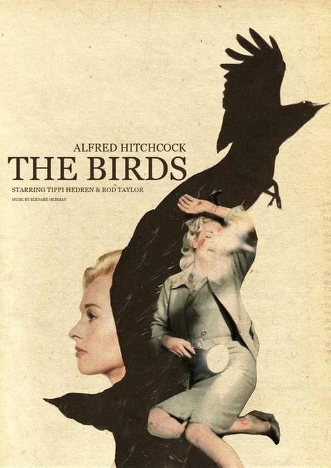 The Birds (1963) Alfred Hitchcock The Birds, Vintage Films, Film Horror, Septième Art, For The Birds, Classic Movie Posters, I Love Cinema, Poster Series, Cinema Posters