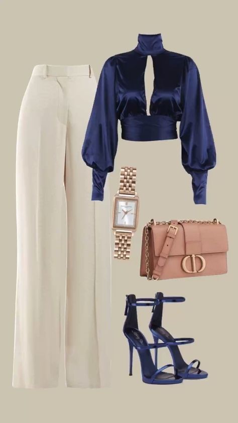 White Classy Outfits For Women, Elegant Outfit Inspiration, Outfit Sport Elegante Mujer, Blue Winter Outfit, Night Date Outfit, Conjoined Twins, Elegant Clothing, Classy Outfits For Women, Stylish Work Attire