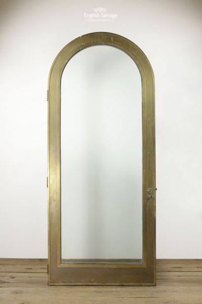 Art Deco Bronze / Brass Arched Glazed Door Door Arch, Reclaimed Doors, Glazed Doors, Antique Garden, Brass Shower, Arched Doors, Architectural Pieces, Glazed Door, Garden Items